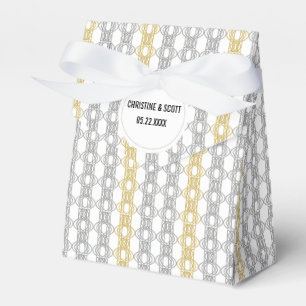 Silberne und goldene elegante Hochzeitsgeschenkbox Geschenkschachtel