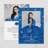 Silberne und königliche blaue Quinceañera 2 Foto G