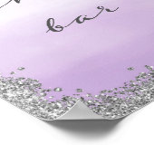 Silberne und Lila Bonbons Bar Wedding Poster druck (Ecke)