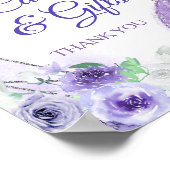 Silberne und Lila Kostüme Quinceañera Karten & Ges Poster (Ecke)