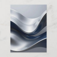 Silberne und marineblaue fließende Wellen, abstrak
