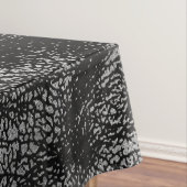 Silberne und schwarze lederne Beschaffenheit Tischdecke (Beispiel)