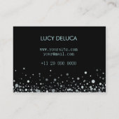 Silberne und schwarze visitenkarte (Rückseite)