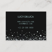 Silberne und schwarze visitenkarte (Rückseite)