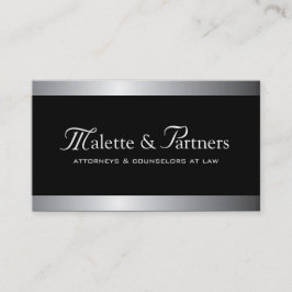Silberne und schwarze Visitenkarten Visitenkarte