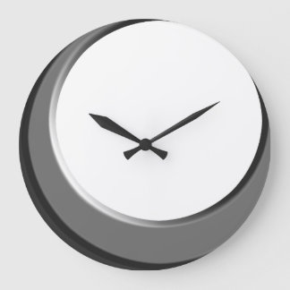 Silberne und weiße retro moderne Küchenwanduhr Große Wanduhr