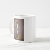 Silberne Unendlichkeit Kaffeetasse (Vorderseite Links)