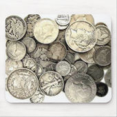 Silberne US-Münzen Mousepad (Vorne)