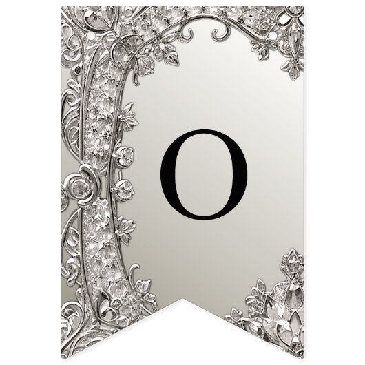 Silberne Verzierte moderne Jagdflagge Wimpelkette (Zweite Fahne)