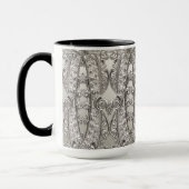 Silberne Verzierte moderne Tasse (Links)