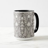 Silberne Verzierte moderne Tasse (VorderseiteRechts)