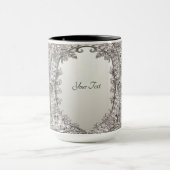 Silberne Verzierte moderne Tasse (Zentrum)