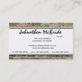 Silberne Visitenkarte (Rückseite)