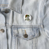 Silberne Weihnachtsglocke Button (Beispiel)