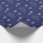 Silberne Weihnachtsverzierungen - Packpapier (Ecke)