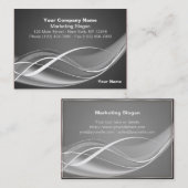 Silberne Welle Visitenkarte (Vorne/Hinten)