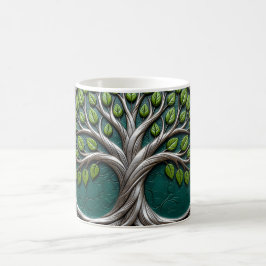 Silberne Wurzeln der Ewigkeit – Baum des Lebens. Kaffeetasse