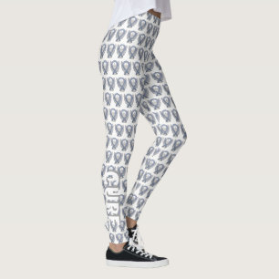 Silbernen Bewusstsein Ribbon Hope & Cure Angel Leg Leggings