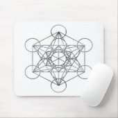 Silbernen Metallmetatrons Würfel Mousepad (Mit Mouse)