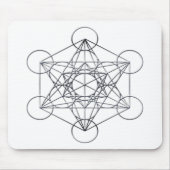 Silbernen Metallmetatrons Würfel Mousepad (Vorne)