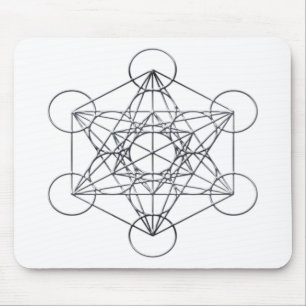 Silbernen Metallmetatrons Würfel Mousepad
