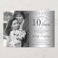 Silberner 10. Hochzeitstag mit Foto