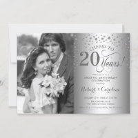 Silberner 20. Hochzeitstag mit Foto