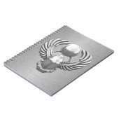 Silberner ägyptischer Scarabäus Notizblock (Linke Seite)