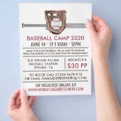 Silberner Baseballschläger & Ausrüstung, Werbung f Flyer (Hand)