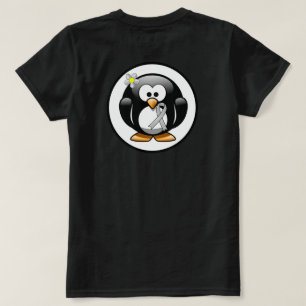 Silberner Bewusstseins-Band-Pinguin T-Shirt
