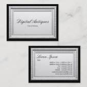 Silberner Bilderrahmen Visitenkarte (Vorne/Hinten)