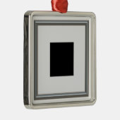 silberner Bilderrahmenplan Ornament Aus Metall (Rechts)