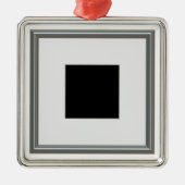 silberner Bilderrahmenplan Ornament Aus Metall (Vorne)