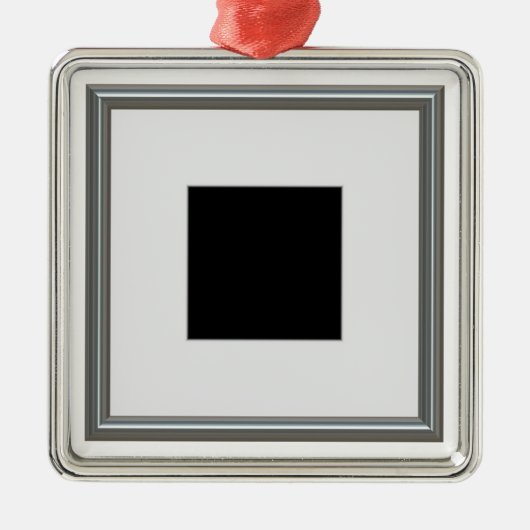 silberner Bilderrahmenplan Ornament Aus Metall (Vorne)