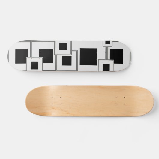 silberner Bilderrahmenplan Skateboard (Horizontal)