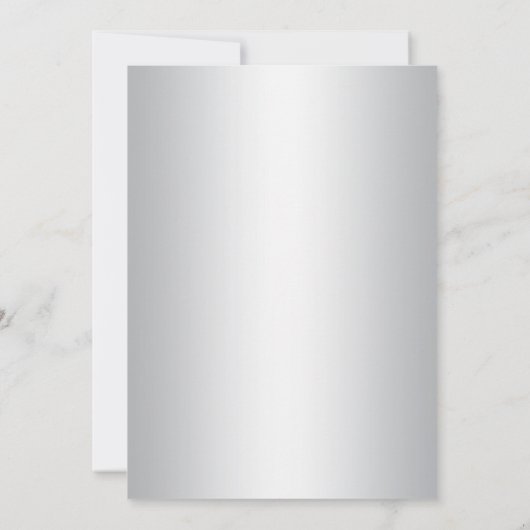 Silberner blauer Quertauf-/Taufe-Junge laden ein Einladung (Rückseite)