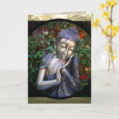 Silberner Buddha Geburtstag der Karten-| Karte (Gelbe Blume)