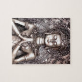 Silberner Buddha Puzzle (Horizontal)