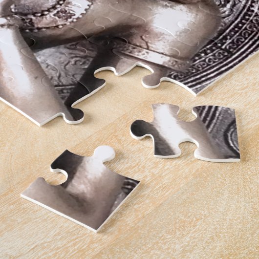 Silberner Buddha Puzzle (Seite)