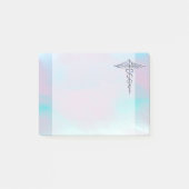 Silberner Caduceus-medizinische Post-it Klebezettel (Vorderseite)