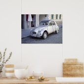 Silberner Citroën 2CV Poster (Küche)
