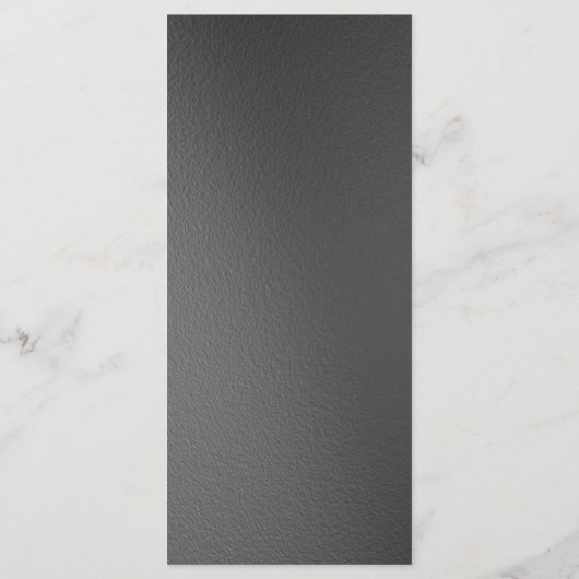 Silberner Confetti u. schwarzes Menükarte (Rückseite)