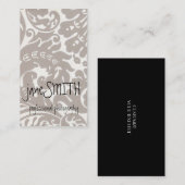 Silberner Damast Visitenkarte (Vorne/Hinten)