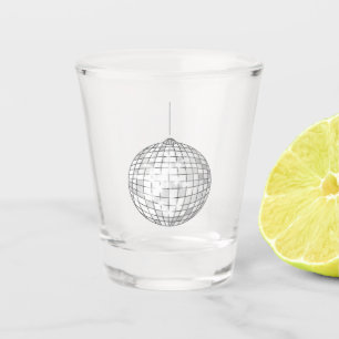 Silberner Disco-Kugel Shotglas Schnapsglas