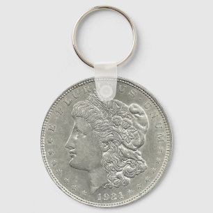 Silberner Dollar-Schlüsselkette 1921 Morgans Schlüsselanhänger