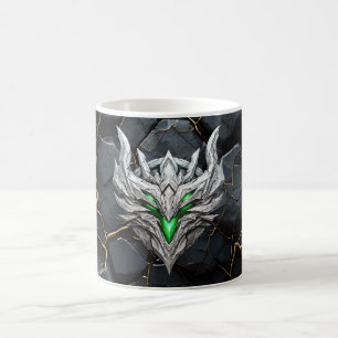 Silberner Drachen-Emblem Kaffeetasse