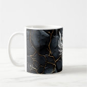 Silberner Drachen-Emblem Kaffeetasse (Links)