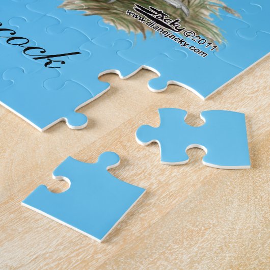 Silberner Duckwing Kampfhahn Puzzle (Seite)