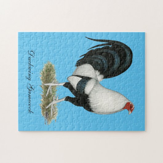 Silberner Duckwing Kampfhahn Puzzle (Horizontal)