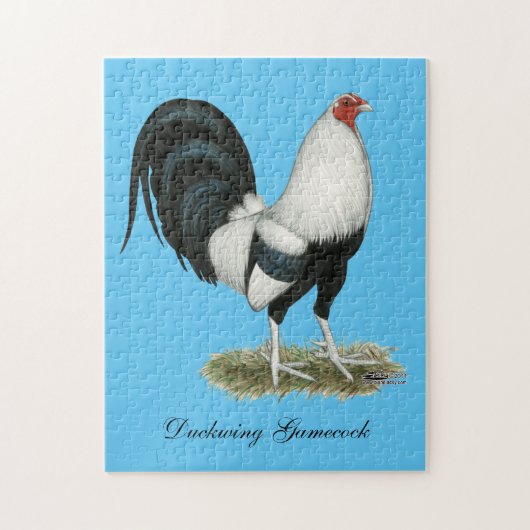 Silberner Duckwing Kampfhahn Puzzle (Vertikal)